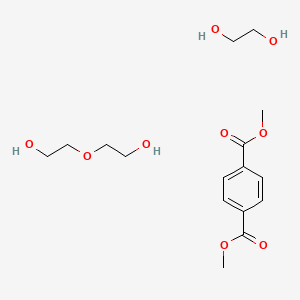 molecular formula C16H26O9 B1581224 Dimethyl benzene-1,4-dicarboxylate; ethylene glycol; 2-(2-hydroxyethoxy)ethanol CAS No. 29154-49-2