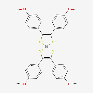 molecular formula C32H28NiO4S4-4 B1581230 Bis[4,4'-dimethoxy-alpha,alpha'-stilbenedithiolato(2-)]nickel CAS No. 38951-97-2