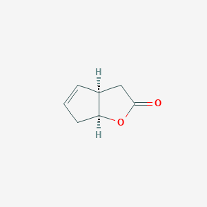 molecular formula C7H8O2 B1581323 (3aR,6aS)-3,3a,6,6a-四氢-2H-环戊[b]呋喃-2-酮 CAS No. 43119-28-4