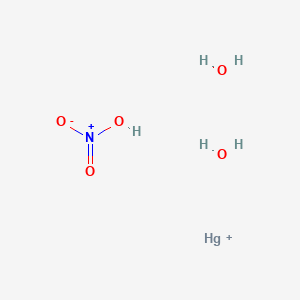 molecular formula H5HgNO5+ B1581361 汞（1+）；硝酸；二水合物 CAS No. 14836-60-3