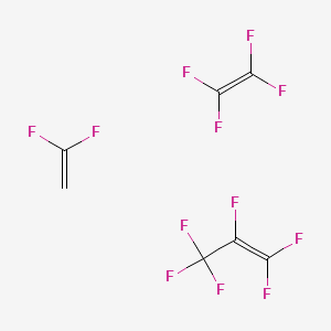 B1581391 1-Propene, 1,1,2,3,3,3-hexafluoro-, polymer with 1,1-difluoroethene and tetrafluoroethene CAS No. 25190-89-0