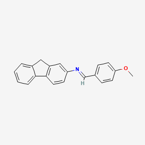 molecular formula C21H17NO B1581438 2-[(4-Methoxybenzylidene)amino]fluorene CAS No. 5424-78-2