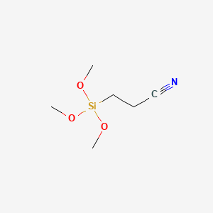 molecular formula C6H13NO3Si B1581551 Propanenitrile, 3-(trimethoxysilyl)- CAS No. 2526-62-7