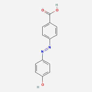 molecular formula C13H10N2O3 B1581552 苯甲酸，4-[(4-羟基苯基)偶氮]- CAS No. 2497-38-3
