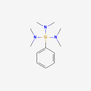 molecular formula C12H23N3Si B1581579 三(二甲氨基)苯基硅烷 CAS No. 4840-75-9
