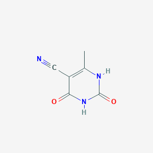 molecular formula C6H5N3O2 B1581618 6-甲基-2,4-二氧代-1,2,3,4-四氢嘧啶-5-腈 CAS No. 5900-40-3