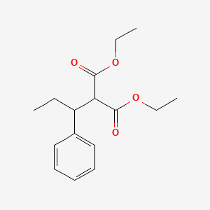 molecular formula C16H22O4 B1581621 丙二酸二乙酯，2-(1-苯基丙基)- CAS No. 37556-02-8