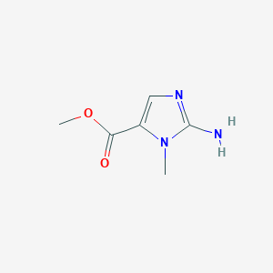 molecular formula C6H9N3O2 B1581640 Methyl 2-amino-1-methyl-1H-imidazole-5-carboxylate CAS No. 40361-77-1