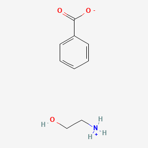 molecular formula C9H13NO3 B1581647 Ethanol, 2-amino-, benzoate (salt) CAS No. 4337-66-0