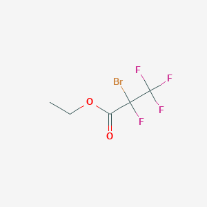 molecular formula C5H5BrF4O2 B158165 乙基 2-溴-2,3,3,3-四氟丙酸酯 CAS No. 10186-73-9