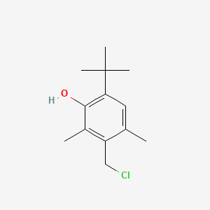 molecular formula C13H19ClO B1581712 苯酚，3-(氯甲基)-6-(1,1-二甲基乙基)-2,4-二甲基- CAS No. 23500-79-0