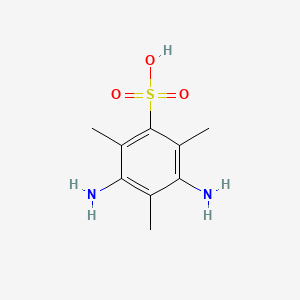 molecular formula C9H14N2O3S B1581732 3,5-Diamino-2,4,6-trimethylbenzenesulfonic acid CAS No. 32432-55-6