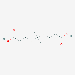 molecular formula C9H16O4S2 B1581769 3-[2-(2-羧乙基硫烷基)丙-2-基硫烷基]丙酸 CAS No. 4265-59-2