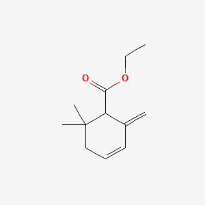 molecular formula C12H18O2 B1581863 3-Cyclohexene-1-carboxylic acid, 6,6-dimethyl-2-methylene-, ethyl ester CAS No. 35044-58-7
