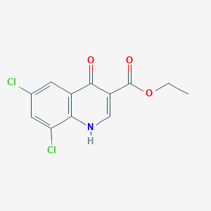 molecular formula C12H9Cl2NO3 B1581942 6,8-二氯-4-羟基喹啉-3-羧酸乙酯 CAS No. 25771-89-5