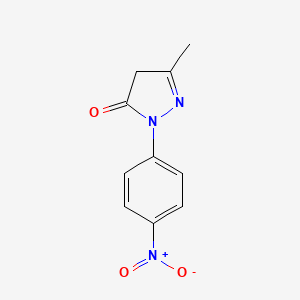 molecular formula C10H9N3O3 B1582026 3H-吡唑-3-酮，2,4-二氢-5-甲基-2-(4-硝基苯基)- CAS No. 6402-09-1