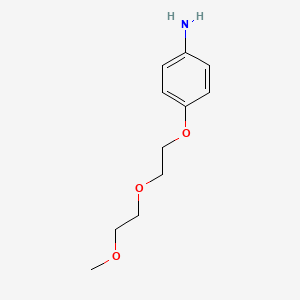 molecular formula C11H17NO3 B1582046 4-(2-(2-甲氧基乙氧基)乙氧基)苯胺 CAS No. 65673-48-5