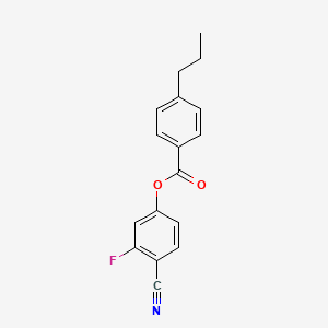 molecular formula C17H14FNO2 B1582055 4-氰基-3-氟苯基 4-丙基苯甲酸酯 CAS No. 86776-51-4