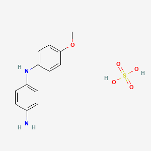 4-N-(4-methoxyphenyl)benzene-1,4-diamine;sulfuric acid