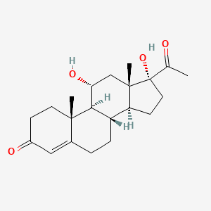molecular formula C21H30O4 B1582109 (8S,9S,10R,11R,13S,14S,17R)-17-乙酰基-11,17-二羟基-10,13-二甲基-2,6,7,8,9,11,12,14,15,16-十氢-1H-环戊并[a]菲并安三烯-3-酮 CAS No. 603-98-5