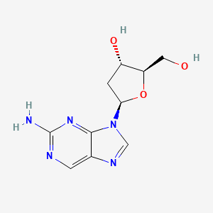molecular formula C10H13N5O3 B1582211 2-氨基-9-(β-D-2-脱氧核糖呋喃糖基)嘌呤 CAS No. 3616-24-8