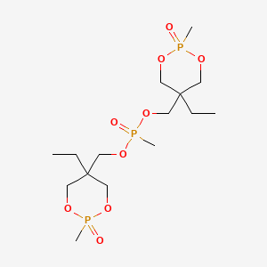 B1582336 Phosphonic acid, methyl-, bis((5-ethyl-2-methyl-2-oxido-1,3,2-dioxaphosphorinan-5-yl)methyl) ester CAS No. 42595-45-9