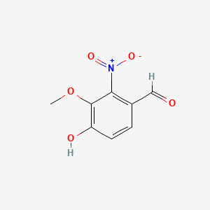 molecular formula C8H7NO5 B1582344 4-羟基-3-甲氧基-2-硝基苯甲醛 CAS No. 2450-26-2