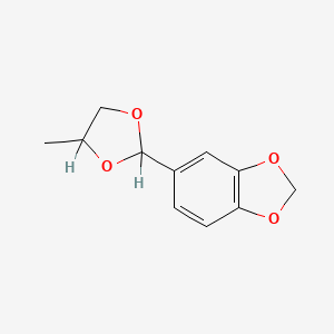 molecular formula C11H12O4 B1582376 5-(4-甲基-1,3-二氧戊环-2-基)-1,3-苯并二氧杂环 CAS No. 61683-99-6