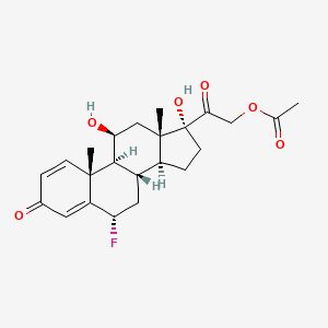 molecular formula C23H29FO6 B1582379 6alpha-Fluoroprednisolone-21-acetate CAS No. 570-36-5