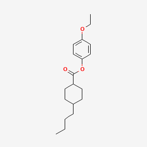 molecular formula C19H28O3 B1582390 Cyclohexanecarboxylic acid, 4-butyl-, 4-ethoxyphenyl ester, trans- CAS No. 67589-47-3
