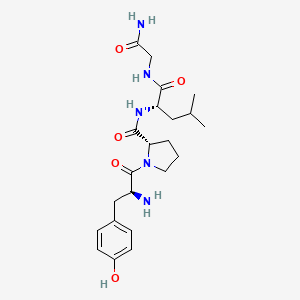 molecular formula C22H33N5O5 B1582413 Glycinamide,L-tyrosyl-L-prolyl-L-leucyl- CAS No. 77133-61-0