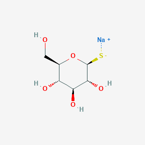 molecular formula C6H11NaO5S B015825 Sodium (2S,3R,4S,5S,6R)-3,4,5-trihydroxy-6-(hydroxymethyl)tetrahydro-2H-pyran-2-thiolate CAS No. 10593-29-0