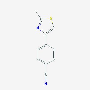 molecular formula C11H8N2S B158250 4-(2-甲基-1,3-噻唑-4-基)苯甲腈 CAS No. 127406-79-5