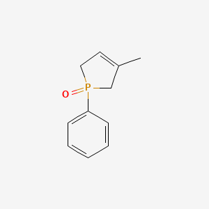 molecular formula C11H13OP B1582528 1H-Phosphole, 2,5-dihydro-3-methyl-1-phenyl-, 1-oxide CAS No. 7564-51-4