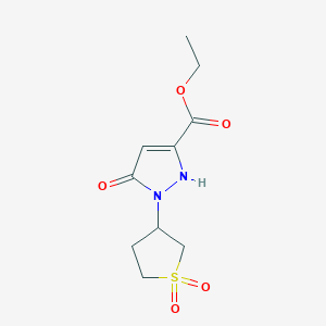 molecular formula C10H14N2O5S B1582657 2-(1,1-二氧代硫杂环-3-基)-3-氧代-1H-吡唑-5-羧酸乙酯 CAS No. 51986-04-0