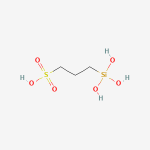 molecular formula C3H10O6SSi B1582685 1-Propanesulfonic acid, 3-(trihydroxysilyl)- CAS No. 70942-24-4