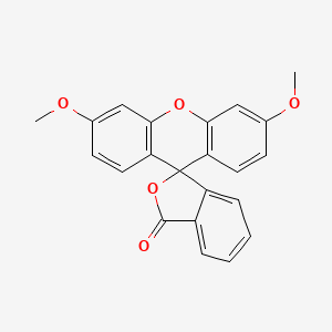 molecular formula C22H16O5 B1582793 螺[异苯并呋喃-1(3H)，9'-[9H]氧杂蒽]-3-酮，3',6'-二甲氧基- CAS No. 36886-76-7