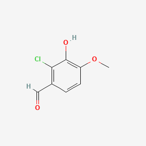 molecular formula C8H7ClO3 B1582899 2-氯-3-羟基-4-甲氧基苯甲醛 CAS No. 37687-57-3
