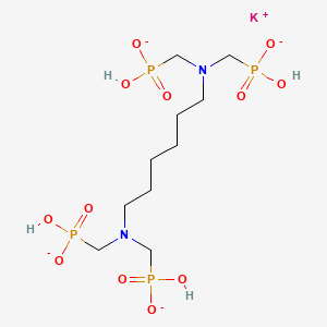 molecular formula C10H24KN2O12P4-3 B1582914 膦酸，(1,6-己六亚甲基双(亚甲基)双(亚胺))四钾盐 CAS No. 38820-59-6