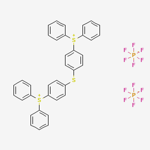 molecular formula C36H28F12P2S3 B1582992 双（4-(二苯硫代磺基)苯基）硫化物双（六氟磷酸盐） CAS No. 74227-35-3