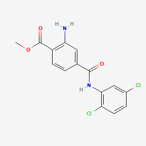 molecular formula C15H12Cl2N2O3 B1583006 Methyl 2-amino-4-((2,5-dichlorophenyl)carbamoyl)benzoate CAS No. 59673-82-4