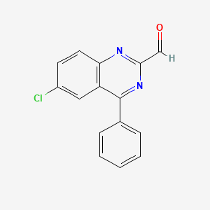 molecular formula C15H9ClN2O B1583013 6-Chloro-4-phenylquinazoline-2-carbaldehyde CAS No. 5958-05-4