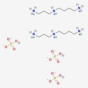 molecular formula C14H47N6O12P3 B1583169 1,4-丁二胺，N-(3-氨基丙基)-，磷酸盐 (2:3) CAS No. 49721-50-8