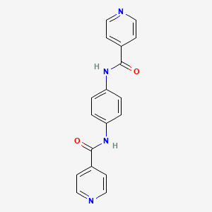 molecular formula C18H14N4O2 B1583209 N-[4-(吡啶-4-羰基氨基)苯基]吡啶-4-甲酰胺 CAS No. 55119-42-1