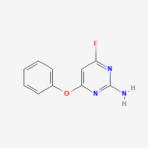 molecular formula C10H8FN3O B1583229 2-氨基-4-氟-6-苯氧基嘧啶 CAS No. 314029-36-2