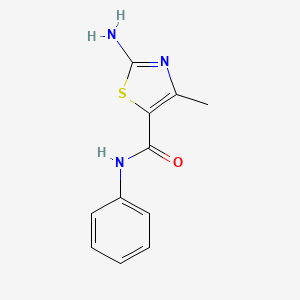 molecular formula C11H11N3OS B1583280 2-氨基-4-甲基-N-苯基噻唑-5-甲酰胺 CAS No. 21452-14-2