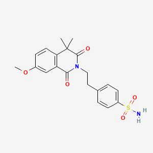 molecular formula C20H22N2O5S B1583330 对-(2-(3,4-二氢-7-甲氧基-4,4-二甲基-1,3-二氧代-2(1H)-异喹啉基)乙基)苯磺酰胺 CAS No. 33456-68-7