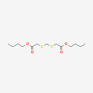 molecular formula C13H24O4S2 B1583390 乙酸，2,2'-[亚甲基双(硫)]双-, 二丁酯 CAS No. 14338-82-0