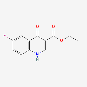 molecular formula C12H10FNO3 B1583417 6-氟-4-羟基喹啉-3-羧酸乙酯 CAS No. 318-35-4