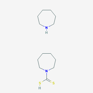 molecular formula C13H26N2S2 B1583493 1H-氮杂环-1-碳二硫酸，六氢-，与六氢-1H-氮杂环（1:1）化合物 CAS No. 2608-11-9